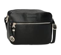 Pepe Jeans Elia Shoulder Bag Two Compartments Black 24X16X9 cms Faux Leather by Joumma Bags, Black/White, One Size, Two Compartments Crossbody Bag