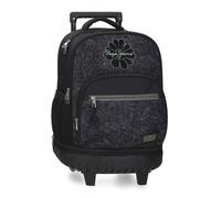 Pepe Jeans Eloise Compact 2-Wheel Backpack Laptop 15.6 Inches Black 32x43x21 cm Polyester 28,9L by Joumma Bags