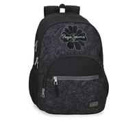 Pepe Jeans Eloise Double Compartment Trolley-Adaptable Backpack Laptop 15.6 Inches Black 32x44x22 cm Polyester 30,98L by Joumma Bags