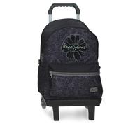 Pepe Jeans Eloise School Backpack with Trolley Laptop 15.6 Inches Black 31x44x17,5 cm Polyester 23,87L by Joumma Bags