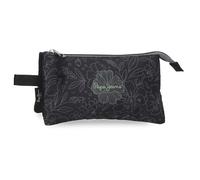 Pepe Jeans Eloise Triple Pencil Case Blue 22x12x5 cm Polyester by Joumma Bags