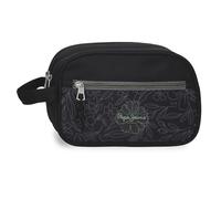 Pepe Jeans Eloise Two-Compartment Adaptable Toiletry Bag Blue 26x16x12 cm Polyester by Joumma Bags