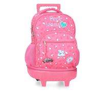 Pepe Jeans Evelyn Compact 2-Wheel Backpack Laptop 15.6 Inches Pink 32x43x21 cm Polyester 28,9L by Joumma Bags