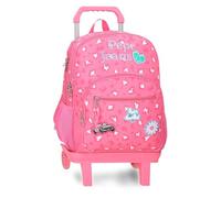 Pepe Jeans Evelyn Double Compartment Backpack with Trolley Laptop 15.6 Inches Pink 32x44x22 cm Polyester 30,98L by Joumma Bags