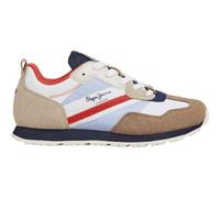 Pepe Jeans Foster Print B Sneaker, White (Off White), 4.5 UK