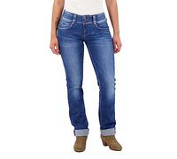 Pepe Jeans Gen Women's Jeans Regular Fit Mid Waist Royal Dark, Blue (Denim-d45), 27W / 34L