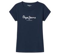 Pepe Jeans Girls Hana Glitter N T-Shirt, Blue, 8 Years UK