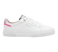 Pepe Jeans Girls' Kenton Basic Girl Trainers, 800 White, 6 UK