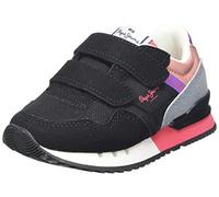 Pepe Jeans Girls London One On Gk Trainers, 999black, 8.5 UK