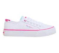 Pepe Jeans Girl's Ottis Basic G Sneaker, White (White), 13.5