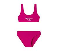 Pepe Jeans Girl's Pepe SC Bikini Set, Pink (DEEP Fuchsia), 14 Years