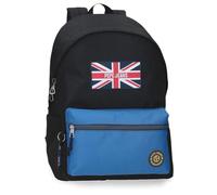 Pepe Jeans Henry Backpack Adaptable to Cart 15.6" Inch Black 31x44x17.5cm Polyester 23.87L by Joumma Bags