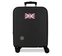 Pepe Jeans Henry Black Cabin Case 40x55x20 cm Rigid ABS Combination Lock Integrated 37L 2.6kg 4 Double Wheels Hand Luggage by Joumma Bags
