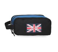 Pepe Jeans Henry Triple Pencil Case Black 22x10x9cm Polyester 1,98L by Joumma Bags