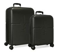 Pepe Jeans Highlight Suitcase Set Black 55/70 cm Rigid ABS Built-in TSA Closure 116L 7.6 kg 4 Wheels Double Hand Luggage