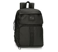 Pepe Jeans Hoxton Adaptable Laptop Backpack 13.3" Black 25 x 36 x 10 cm Polyester and PU, multicoloured, One Size, Laptop Backpack Adaptable