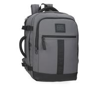 Pepe Jeans Hoxton Laptop Backpack 15.6 Inch Grey 25x40x20cm Polyester and PU 20.46L by Joumma Bags, grey, One Size, Laptop Backpack