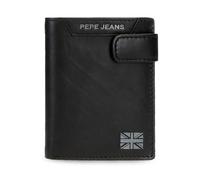 Pepe Jeans Indiana Vertical Click-Lock Wallet, One Size, Black/White, One Size, Vertical Wallet with Click Closure