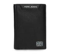 Pepe Jeans Indiana Vertical Wallet with Purse, One Size, Black/White, One Size, Vertical Wallet with Coin Purse