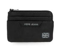 Pepe Jeans Indiana Wallet with Card Holder Black 11x7x1.5 cm Leather by Joumma Bags