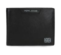 Pepe Jeans Indiana Wallet with Card Holder Black 12x9.5x1 cm Leather by Joumma Bags