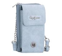Pepe Jeans Jana Messenger Bag Mobile Phone Bag Blue 11x20x4cm Polyester with Faux Leather Details by Joumma Bags, Blue, One Size, Shoulder Bag Mobile Phone Case
