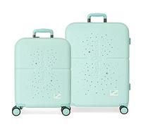 Pepe Jeans Jane Suitcase Set Turquoise 55/70 cm Rigid ABS Built-in TSA Closure 116L 7.5 kg 4 Wheels Double Hand Luggage