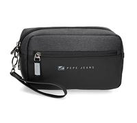 Pepe Jeans Jarvis Handbag Black 24.5 x 15 x 6 cm Polyester with Faux Leather Details