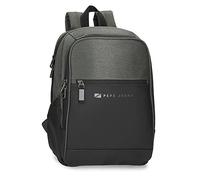 Pepe Jeans Jarvis Laptop Backpack Green 28x40x16cm Faux Leather and Polyester 17.92L by Joumma Bags