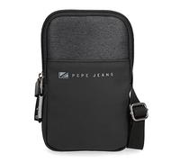 Pepe Jeans Jarvis Mobile Phone Case Black 10.5 x 18 x 2 cm Polyester with Faux Leather Details