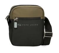 Pepe Jeans Jarvis Shoulder Bag Medium Green 17x22x6cm Faux Leather and Polyester L by Joumma Bags, green, Medium Crossbody Bag