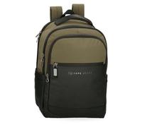 Pepe Jeans Jarvis Synthetic Adaptable Laptop Backpack, dark green, Daypack
