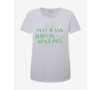 Pepe Jeans Jasmine short sleeve white green women's t-shirt. - M