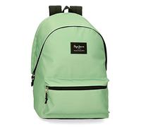 Pepe Jeans Joumma Bags Aris Laptop Backpack Double Compartment Laptop 15.6 Inches 31 x 44 x 17.5 cm School Backpack Polyester, Pastel Green, One Size, Daypack