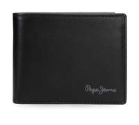Pepe Jeans Joumma Bags Luton Horizontal Wallet with Removable Wallet, Black, 11 x 8.5 x 1 cm