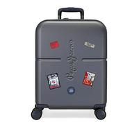 Pepe Jeans Kay Cabin Suitcase Blue 40x55x20 cm Rigid ABS Integrated TSA Closure 37L 2.74 kgs 4 Double Wheels Expandable Hand Luggage