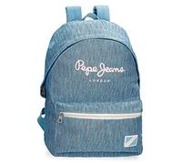 Pepe Jeans Lena School Backpack Adaptable to Trolley Blue 31x42x17.5 cms Polyester