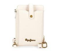 Pepe Jeans Lena Shoulder Bag White 9,5x16,5 cm Synthetic Leather