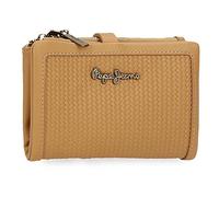 Pepe Jeans Lena Wallet with Brown Card Holder 14.5x9x2 cms Synthetic Leather