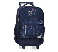 Pepe Jeans Lenay Mochila Compact 2 Ruedas Marino 32x43x21 cm Polyester 29L by Joumma Bags