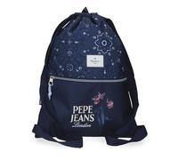 Pepe Jeans Lenay Navy Zipped Backpack 35x46x0 cm Polyester 0L by Joumma Bags