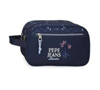 Pepe Jeans Lenay Neceser Dos Compartimentos Adaptable Marino 26x16x12 cm Polyester 4,99L by Joumma Bags