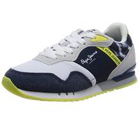 Pepe Jeans London B Brighton Sneaker, White, 1.5 UK