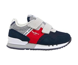 Pepe Jeans LONDON BK BRIGHTON Sneaker, Navy, 7.5 UK
