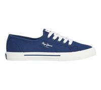 Pepe Jeans London Brady Basic W Women’s Regular Fit Leather Sneakers, Blue Wash