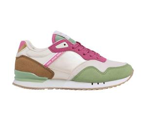 Pepe Jeans London Glam G Sneaker, Green Bleach Green, 4.5 UK