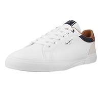 Pepe Jeans for man. PMS30839 Kenton Court Sneakers white (43), Leather, Flat, Laces, Casual