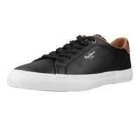 Pepe Jeans London Kenton Court M Men’s Regular Fit Leather Sneakers, Blue Wash