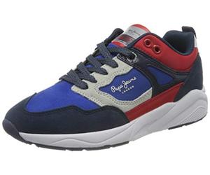 Pepe Jeans London Orbital Combi Junior Sneaker, 554ELECTRIC Blue, 2.5 UK