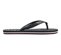 Pepe Jeans London Women's Bay Beach Brand W Flip-Flop, 999BLACK, 8 UK